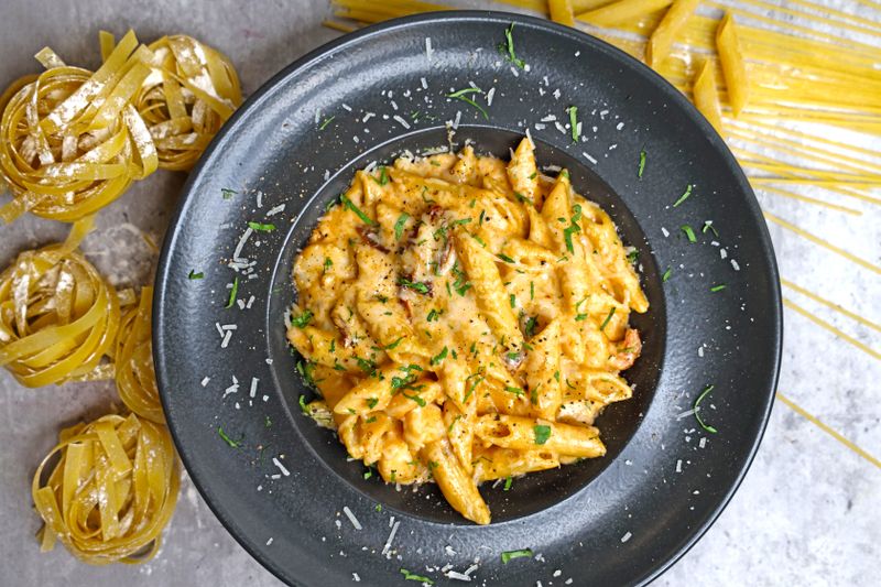 Mac and cheese creamy loaded side dish