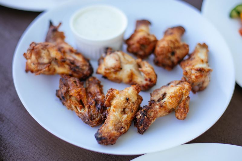 Lemon pepper dry rub wings crispy and zesty